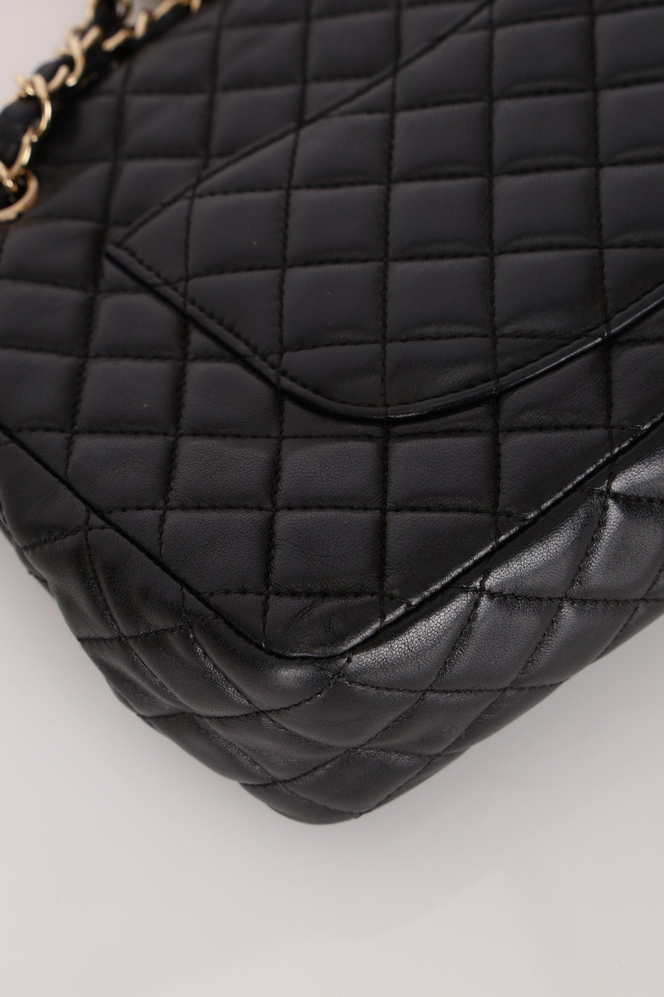 Chanel 2009 Black Lambskin Valentine Medium Chain Flap Bag - FashioNica
