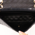 Chanel 2009 Black Lambskin Valentine Medium Chain Flap Bag - FashioNica