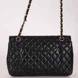 Chanel 2009 Black Lambskin Valentine Medium Chain Flap Bag - FashioNica