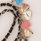 Chanel 2009 Black Lambskin Valentine Medium Chain Flap Bag - FashioNica