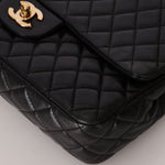 Chanel 2009 Black Lambskin Valentine Medium Chain Flap Bag - FashioNica