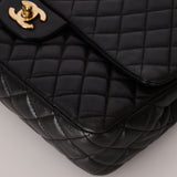 Chanel 2009 Black Lambskin Valentine Medium Chain Flap Bag - FashioNica