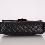 Chanel 2009 Black Lambskin Valentine Medium Chain Flap Bag - FashioNica