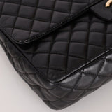 Chanel 2009 Black Lambskin Valentine Medium Chain Flap Bag - FashioNica