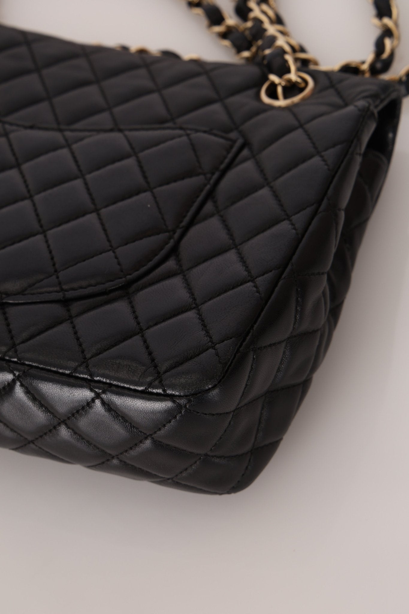 Chanel 2009 Black Lambskin Valentine Medium Chain Flap Bag - FashioNica