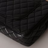 Chanel 2009 Black Lambskin Valentine Medium Chain Flap Bag - FashioNica