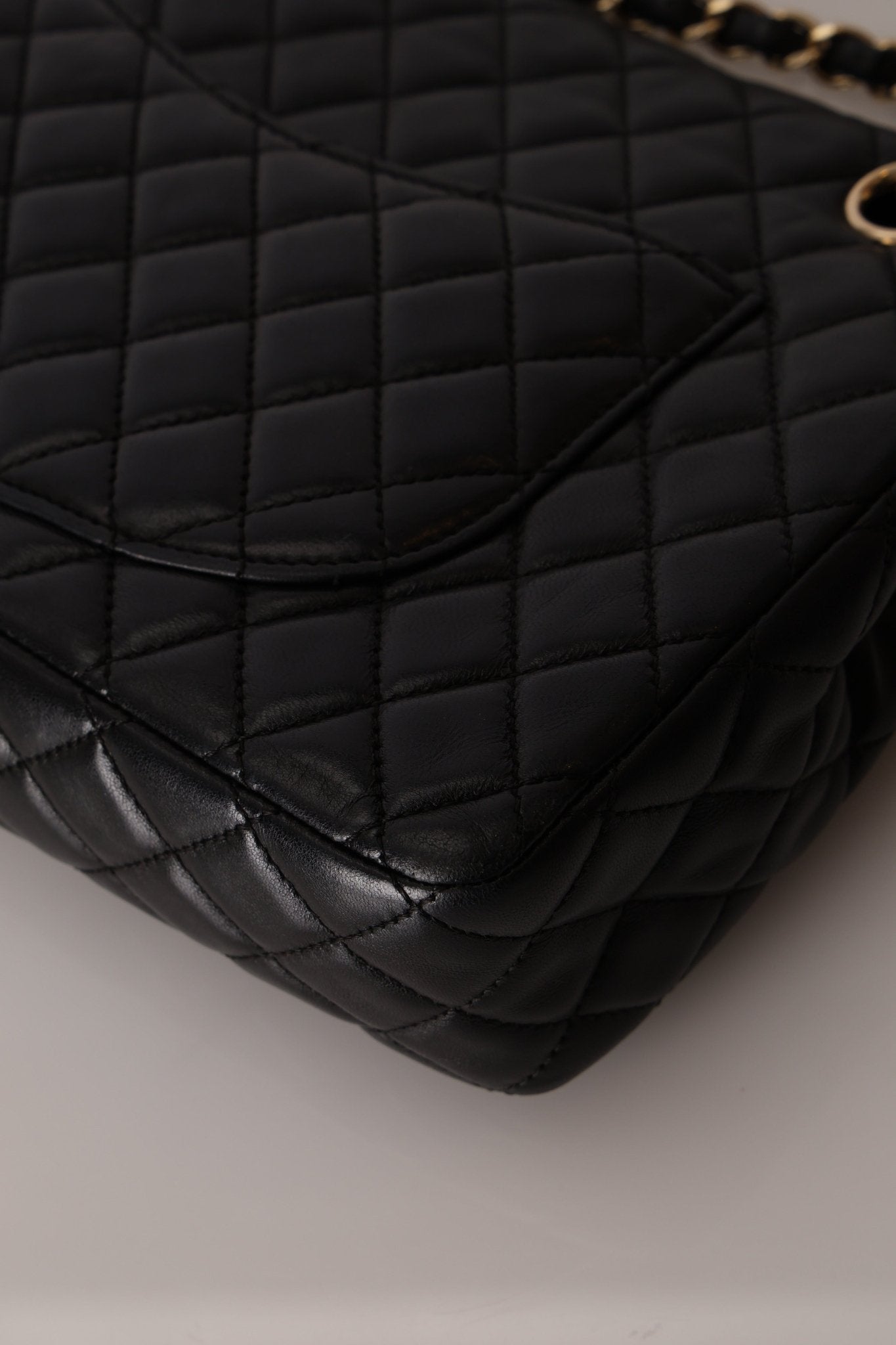 Chanel 2009 Black Lambskin Valentine Medium Chain Flap Bag - FashioNica