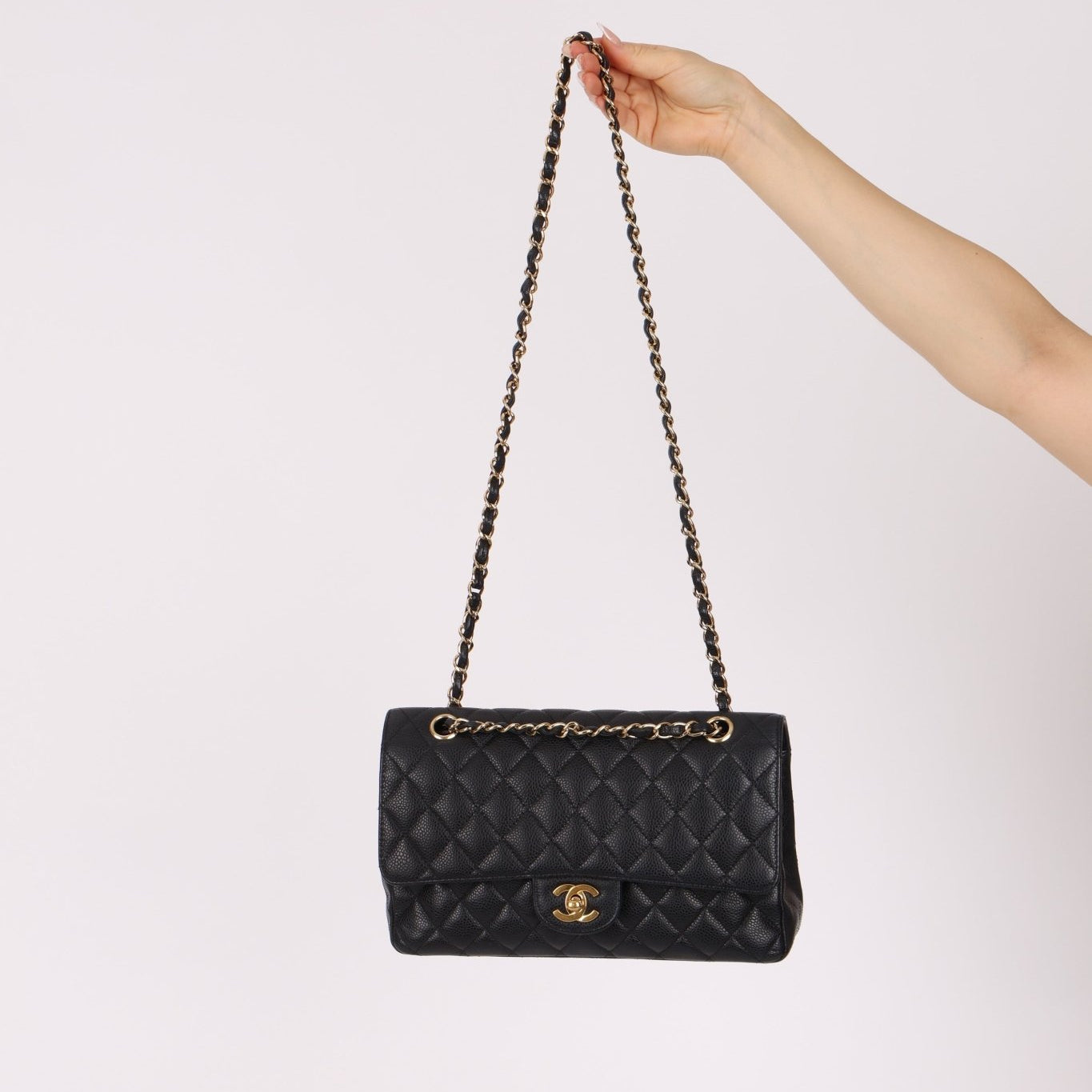 Chanel 2009 Caviar Medium Classic Double Flap - FashioNica