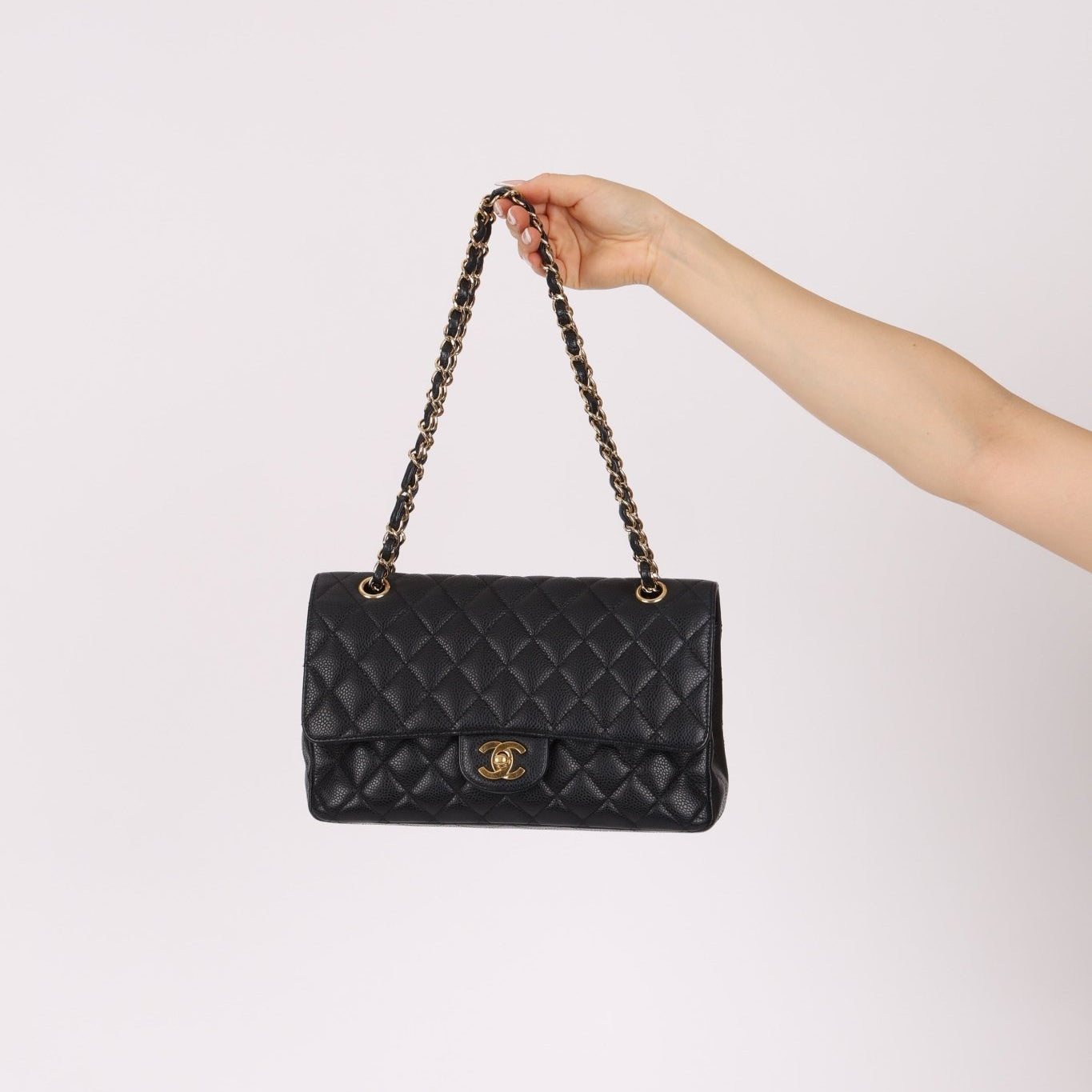 Chanel 2009 Caviar Medium Classic Double Flap - FashioNica
