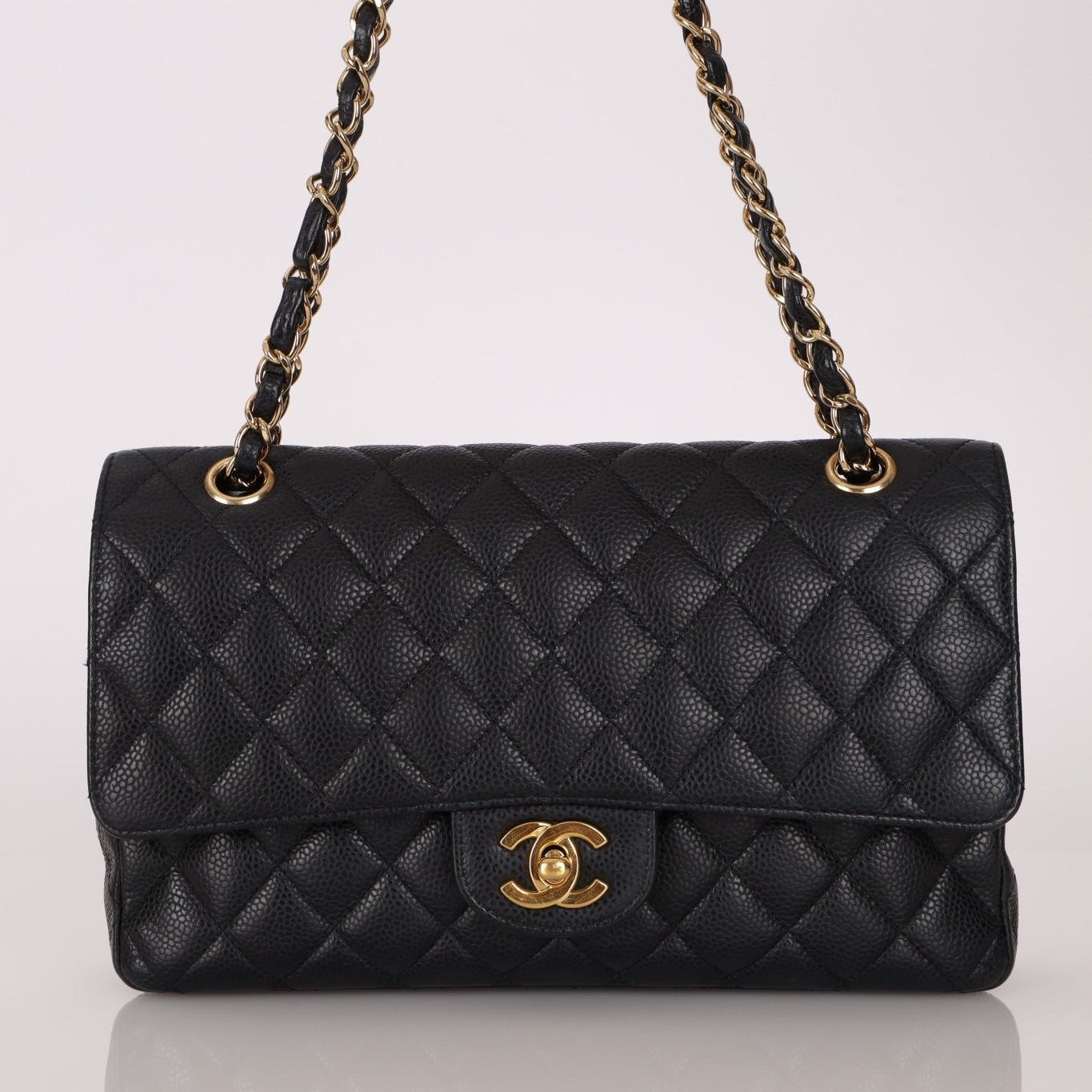 Chanel 2009 Caviar Medium Classic Double Flap - FashioNica