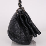 Chanel 2009 Crinkled Calfskin Fold Over Flap Bag - FashioNica