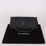 Chanel 2009 Crinkled Calfskin Fold Over Flap Bag - FashioNica