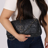 Chanel 2009 Crinkled Calfskin Fold Over Flap Bag - FashioNica