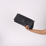 Chanel 2009 Crinkled Calfskin Fold Over Flap Bag - FashioNica