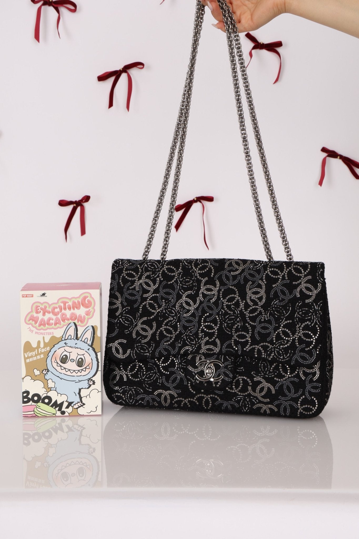 Chanel 2009 Paris - Shanghai Tweed Pudong Swarovski Crystal Single Flap - FashioNica