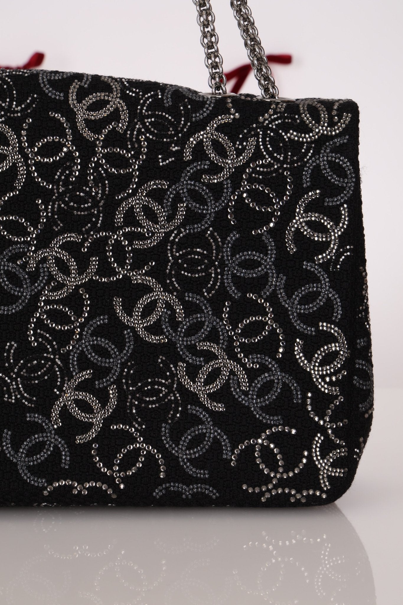 Chanel 2009 Paris - Shanghai Tweed Pudong Swarovski Crystal Single Flap - FashioNica