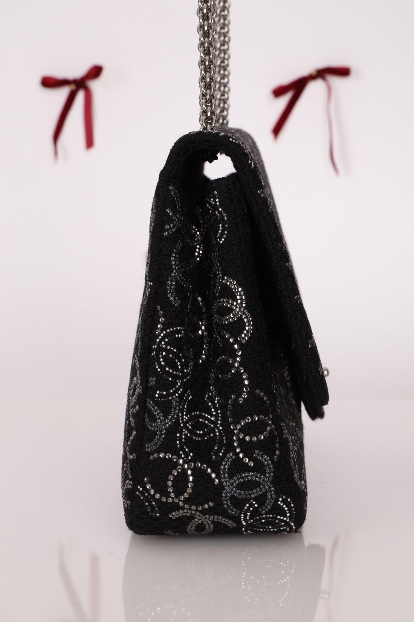 Chanel 2009 Paris - Shanghai Tweed Pudong Swarovski Crystal Single Flap - FashioNica