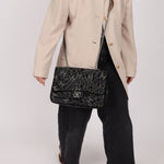 Chanel 2009 Paris - Shanghai Tweed Pudong Swarovski Crystal Single Flap - FashioNica