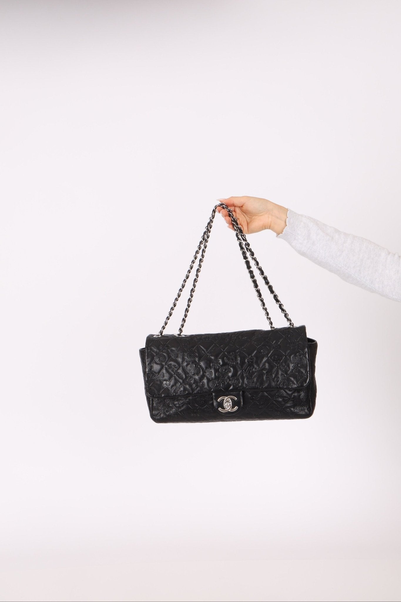 Chanel 2010 Calfskin Embossed Lucky Charms Symbol Flap Bag - FashioNica