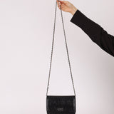 Chanel 2011 Black Lambskin Camellia Wallet on Chain - FashioNica