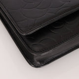 Chanel 2011 Black Lambskin Camellia Wallet on Chain - FashioNica