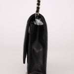 Chanel 2011 Black Lambskin Camellia Wallet on Chain - FashioNica