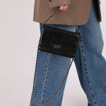 Chanel 2011 Black Lambskin Camellia Wallet on Chain - FashioNica