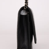 Chanel 2011 Black Lambskin Camellia Wallet on Chain - FashioNica