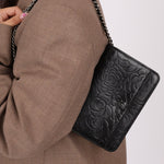 Chanel 2011 Black Lambskin Camellia Wallet on Chain - FashioNica