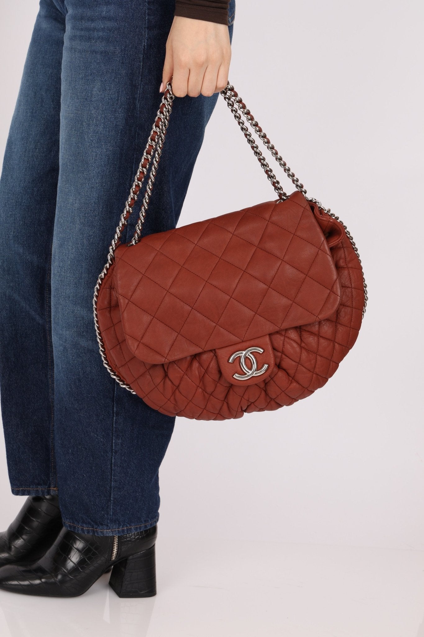 Chanel 2011 Bordeaux Large Chain Around Flap Bag - FashioNica