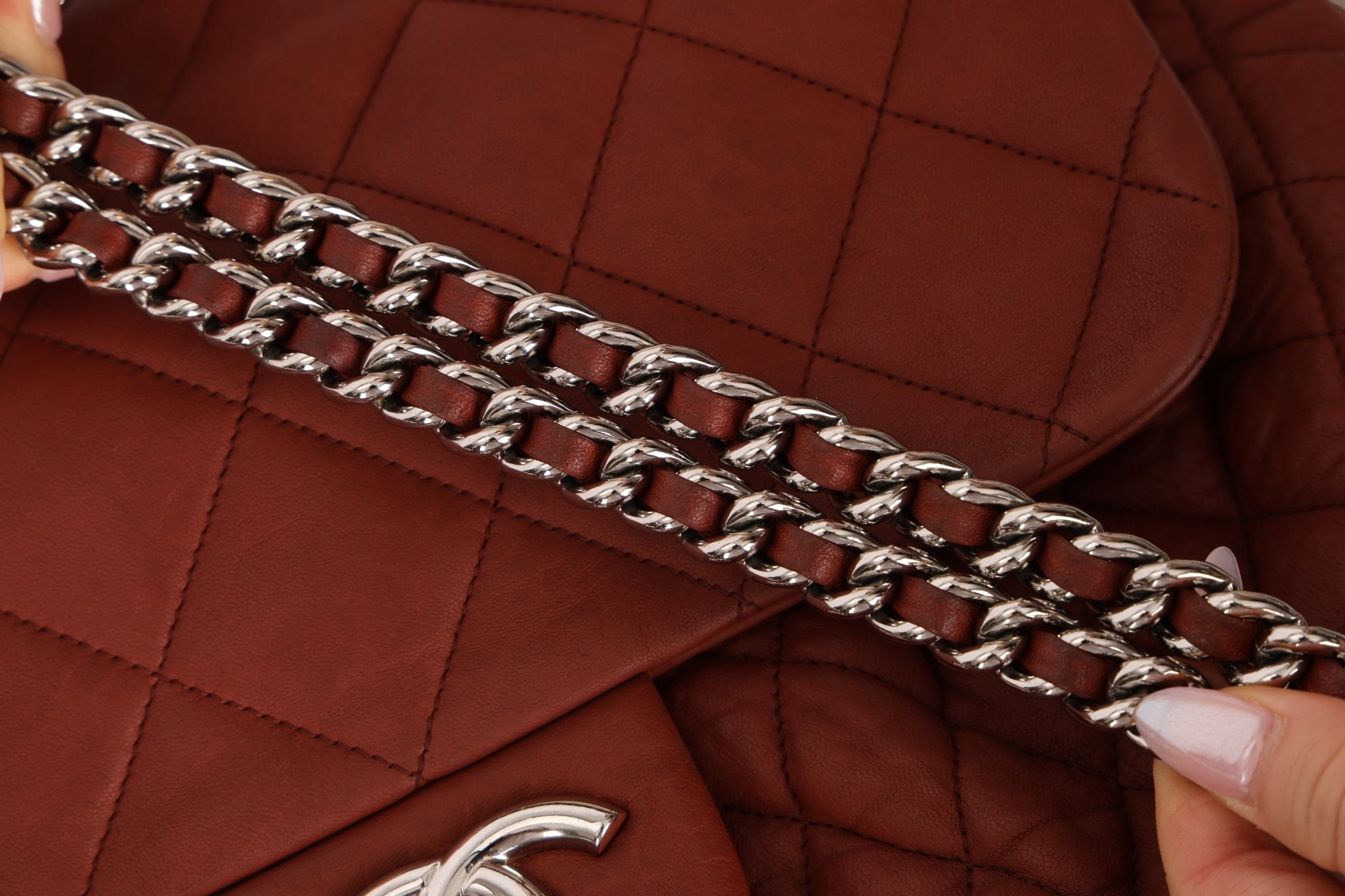 Chanel 2011 Bordeaux Large Chain Around Flap Bag - FashioNica