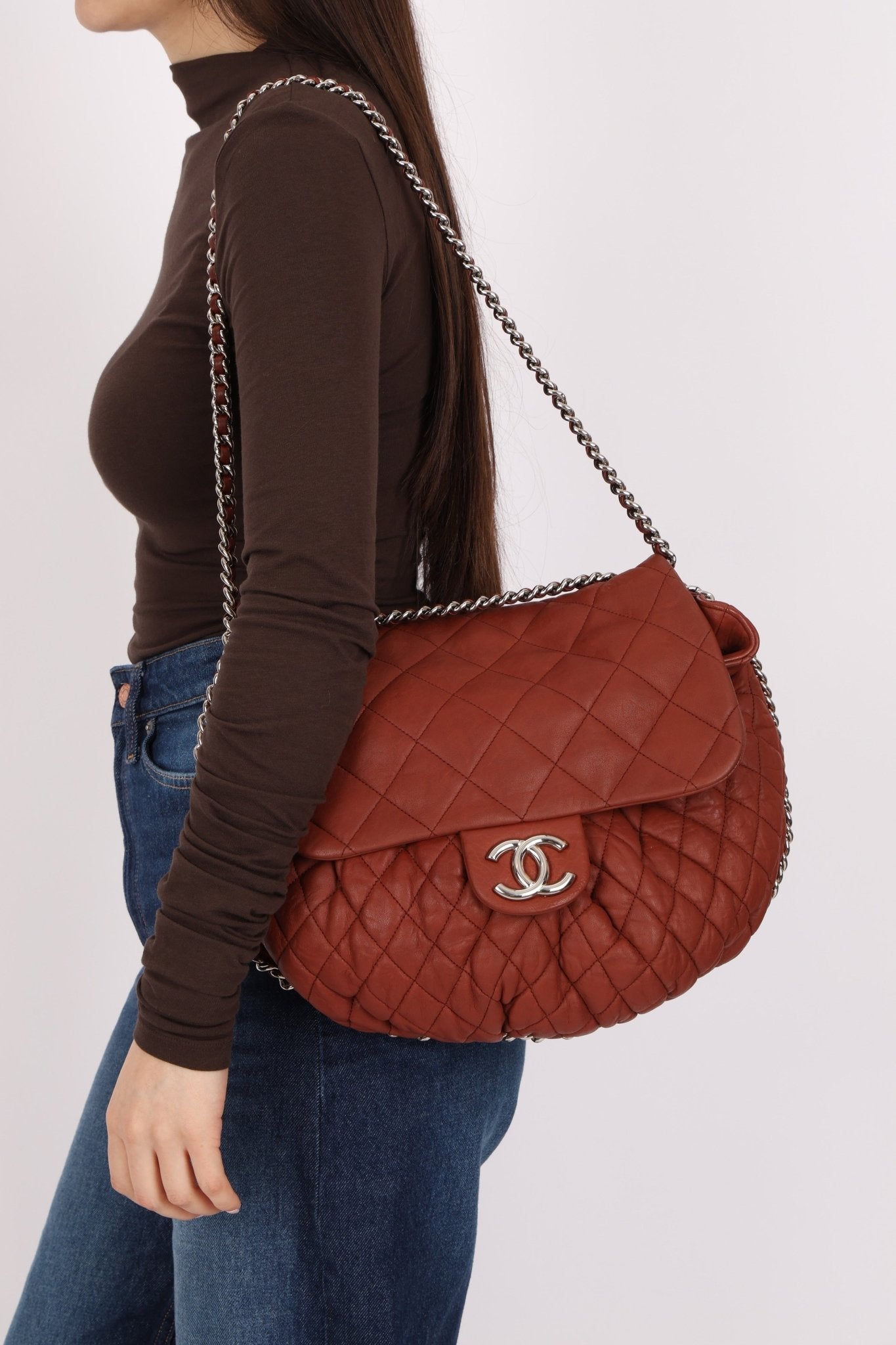 Chanel 2011 Bordeaux Large Chain Around Flap Bag - FashioNica