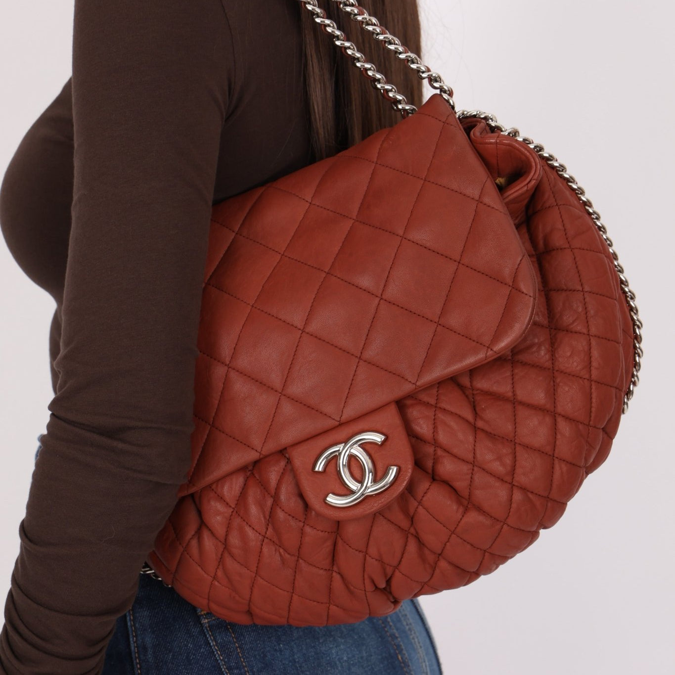 Chanel 2011 Bordeaux Large Chain Around Flap Bag - FashioNica
