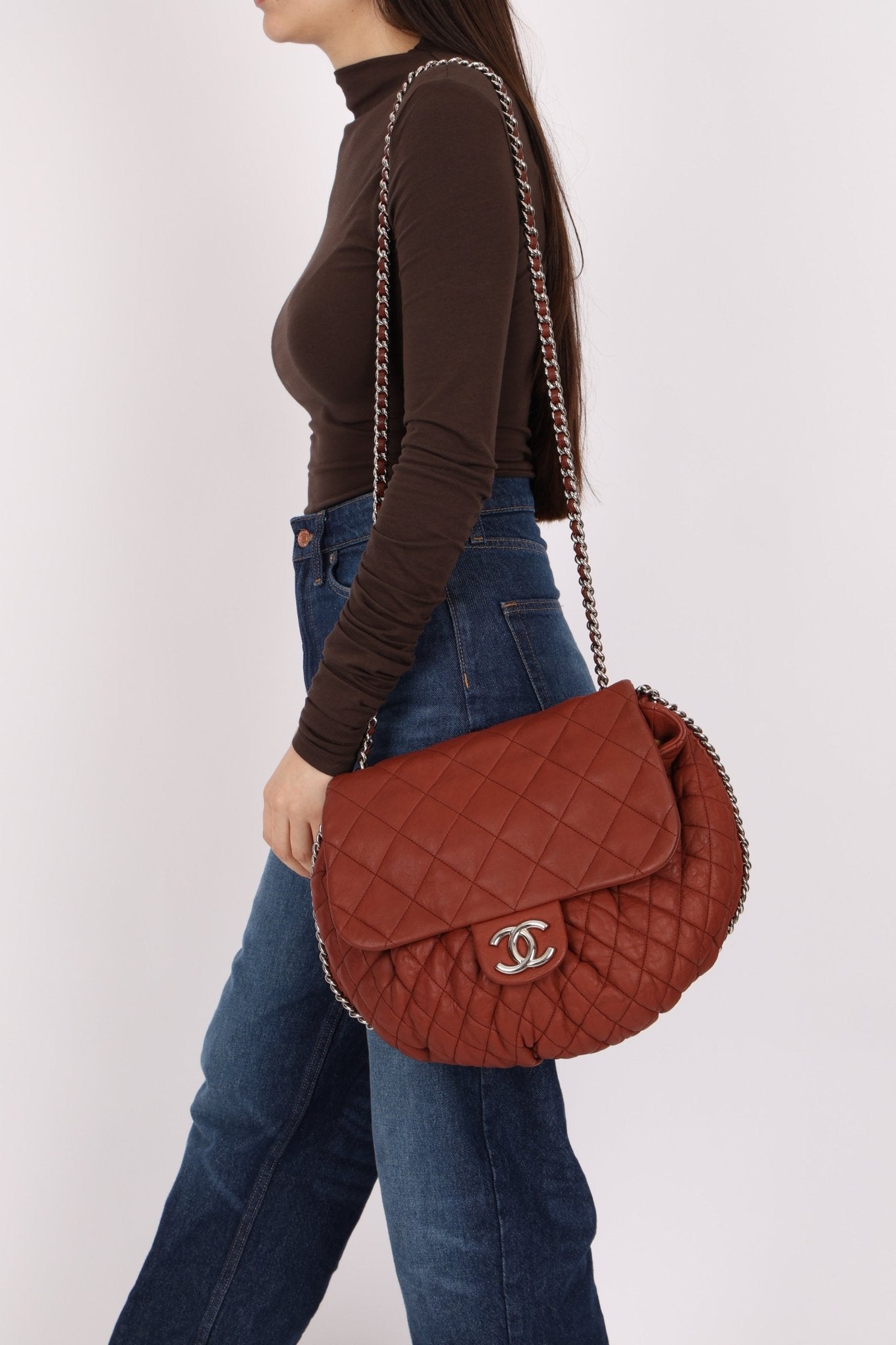 Chanel 2011 Bordeaux Large Chain Around Flap Bag - FashioNica