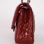 Chanel 2011 Burgundy Patent Medium Classic Double Flap - FashioNica