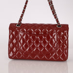 Chanel 2011 Burgundy Patent Medium Classic Double Flap - FashioNica