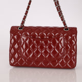 Chanel 2011 Burgundy Patent Medium Classic Double Flap - FashioNica