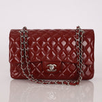 Chanel 2011 Burgundy Patent Medium Classic Double Flap - FashioNica