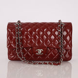 Chanel 2011 Burgundy Patent Medium Classic Double Flap - FashioNica