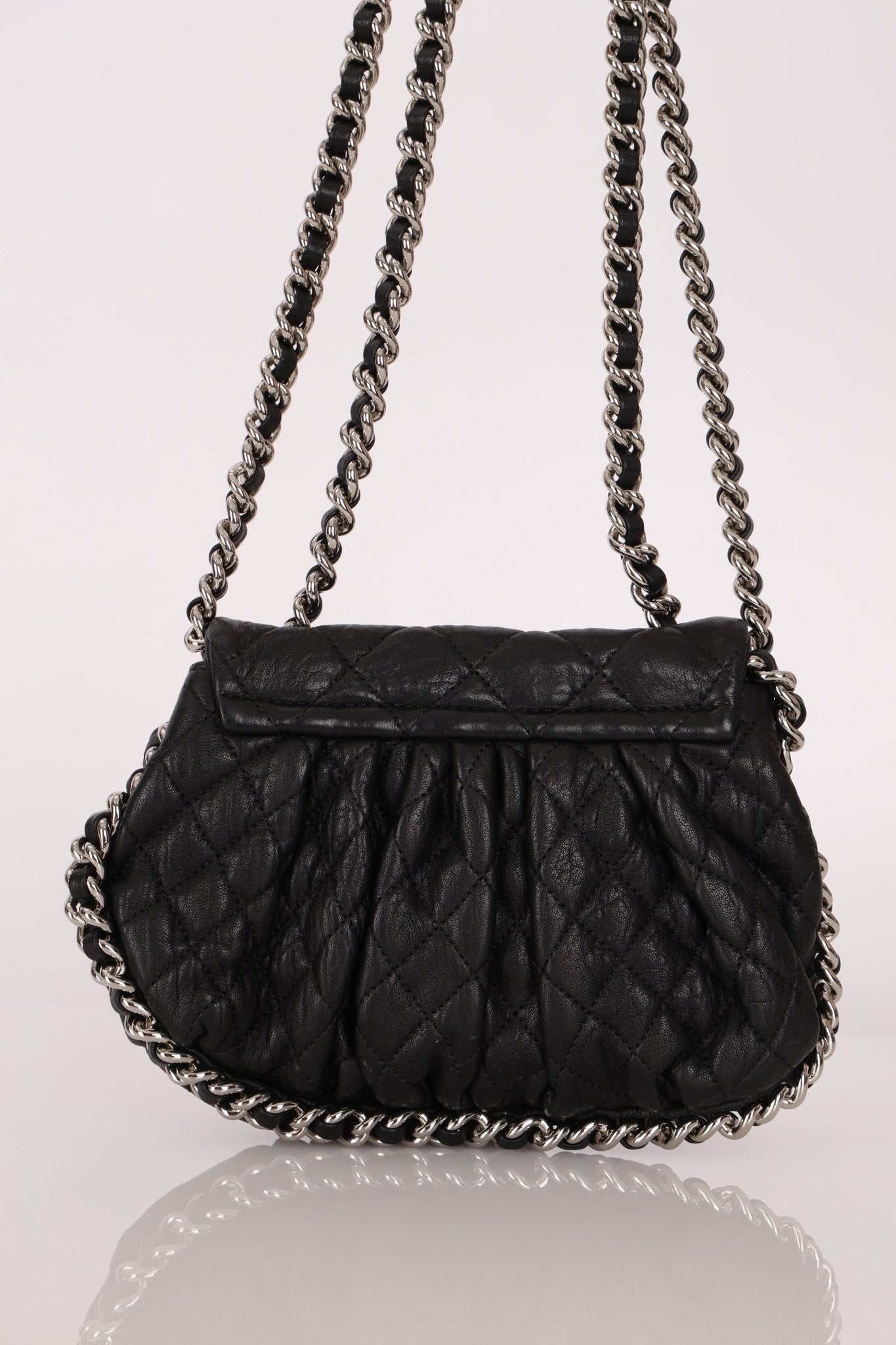 Chanel 2011 Calfskin Chain Around Dumpling Crossbody - FashioNica