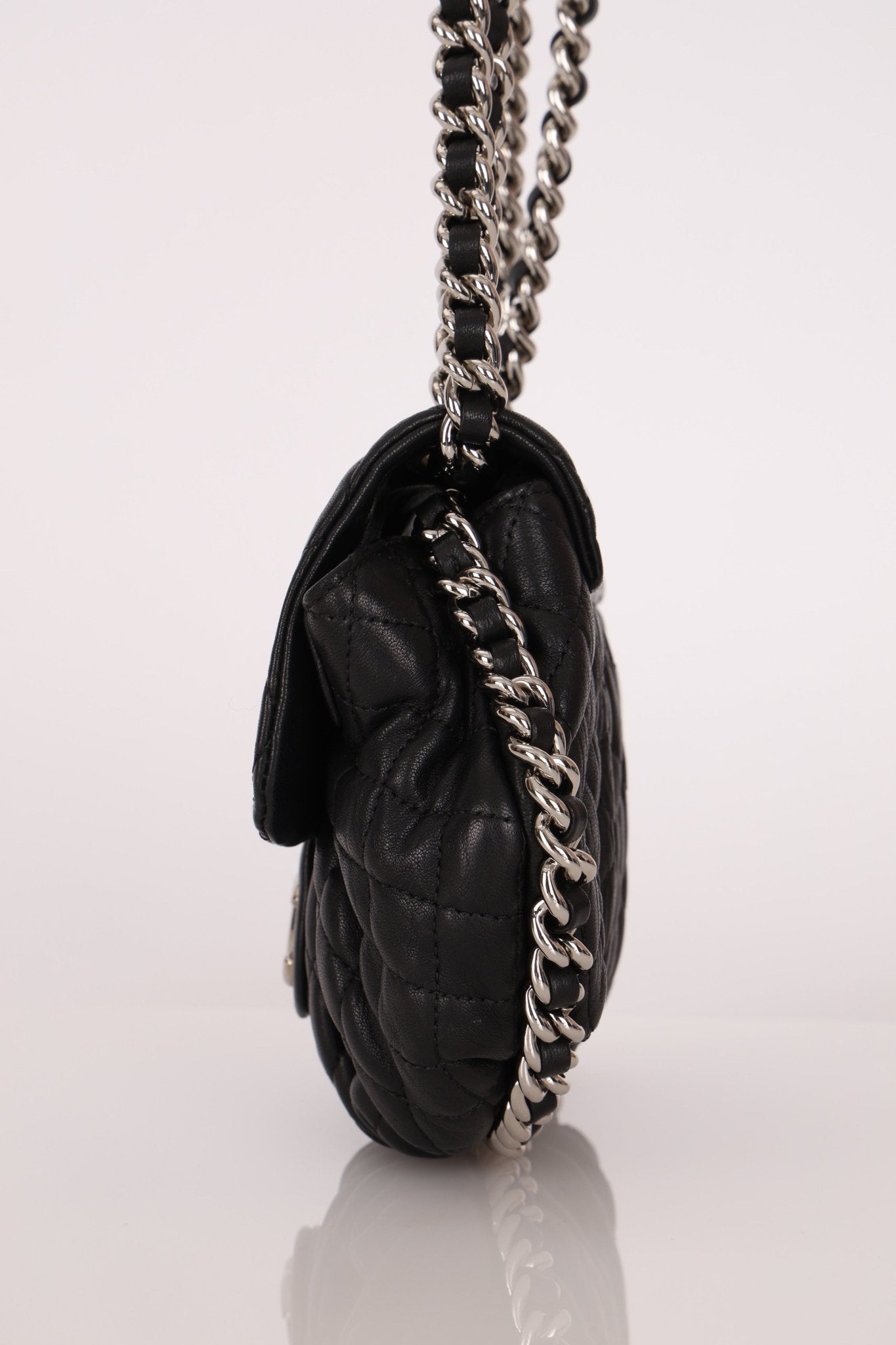 Chanel 2011 Calfskin Chain Around Dumpling Crossbody - FashioNica