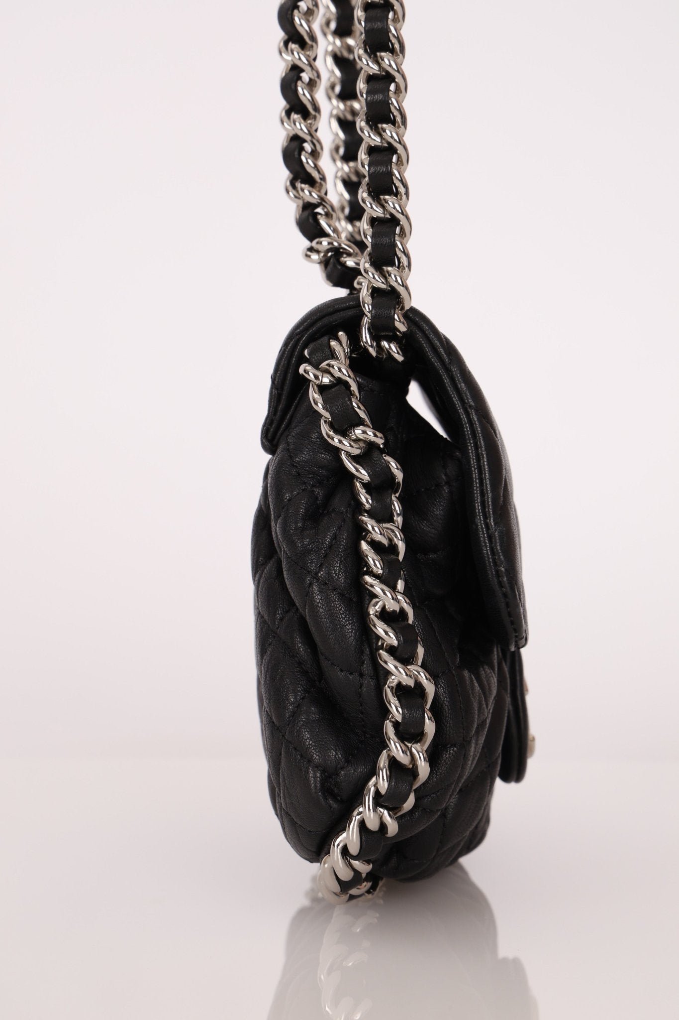 Chanel 2011 Calfskin Chain Around Dumpling Crossbody - FashioNica