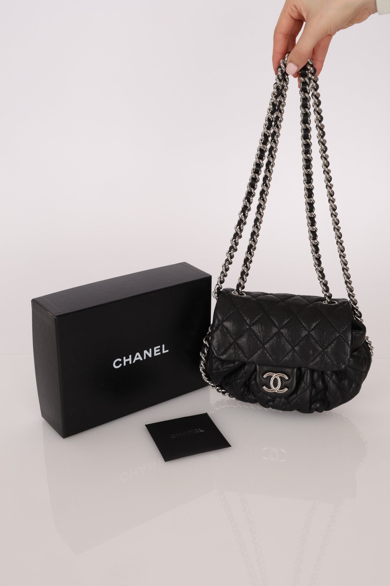 Chanel 2011 Calfskin Chain Around Dumpling Crossbody - FashioNica