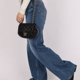 Chanel 2011 Calfskin Chain Around Dumpling Crossbody - FashioNica