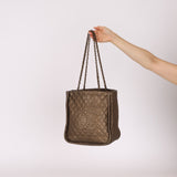 Chanel 2011 Calfskin Paris - Byzance Bronze Instanbul Chain Tote - FashioNica