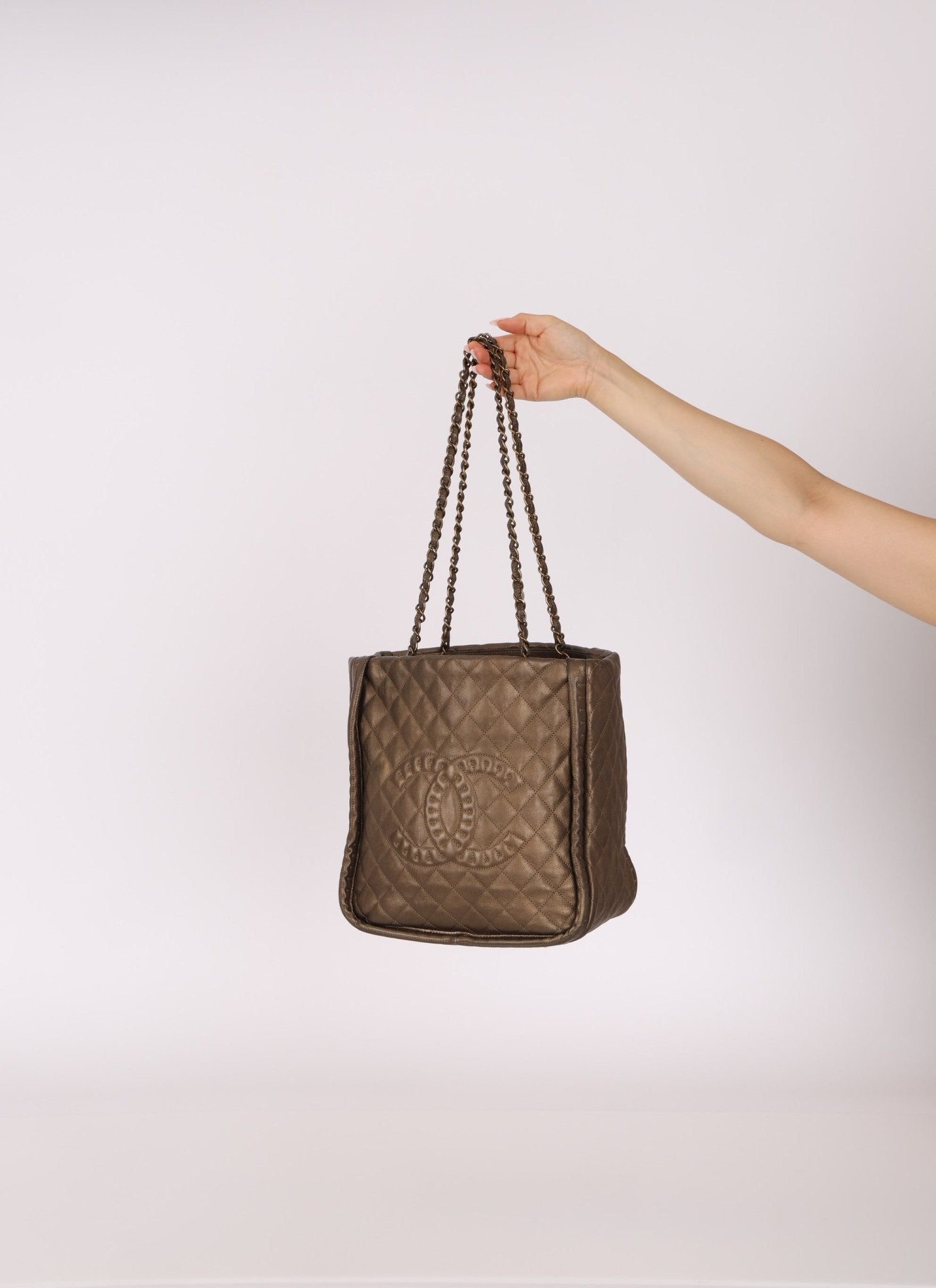 Chanel 2011 Calfskin Paris - Byzance Bronze Instanbul Chain Tote - FashioNica