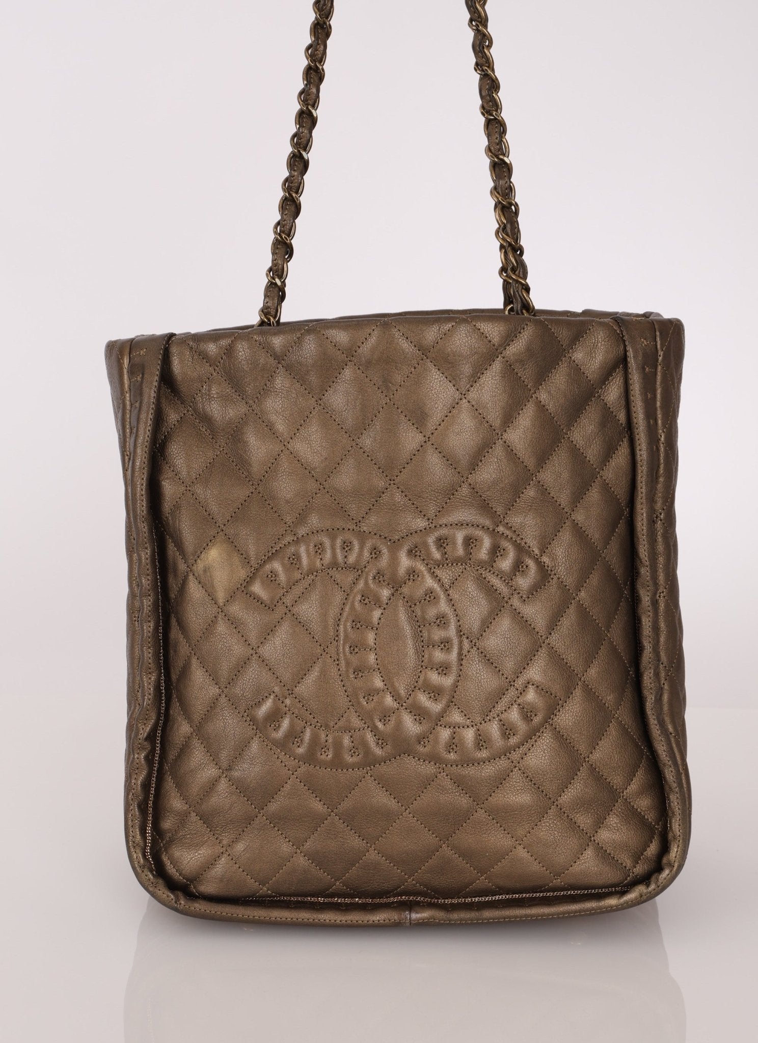 Chanel 2011 Calfskin Paris - Byzance Bronze Instanbul Chain Tote - FashioNica