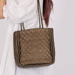 Chanel 2011 Calfskin Paris - Byzance Bronze Instanbul Chain Tote - FashioNica