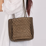 Chanel 2011 Calfskin Paris - Byzance Bronze Instanbul Chain Tote - FashioNica