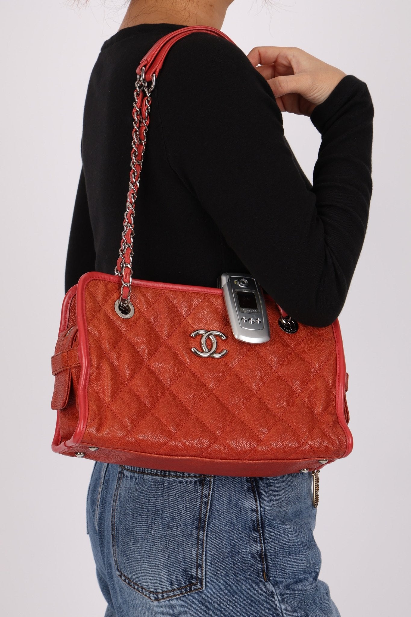Chanel 2011 Caviar French Riviera Mini East West Tote - FashioNica